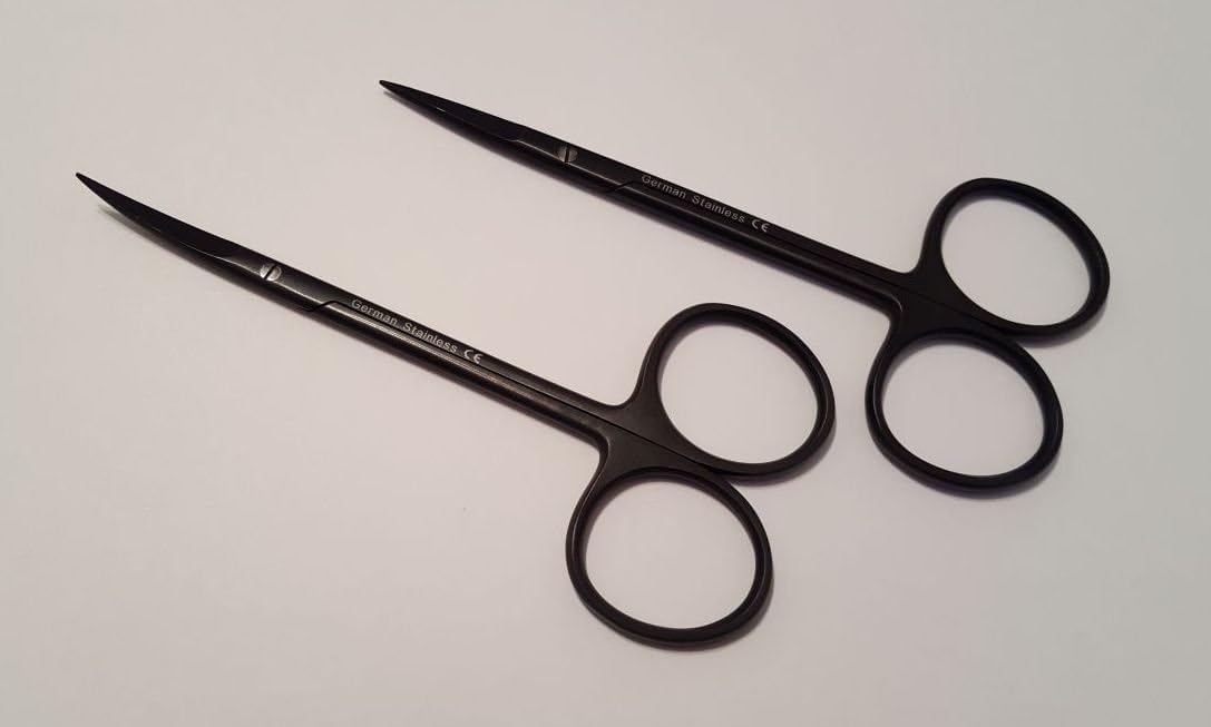 Iris Scissors SUPERCUT Ebony Finish Straight & Curved 4.5