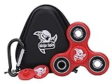 Red Fidget Spinner Toy Prime Quality Ultra Fast Bearing Stress Reducer Calm & Stay Focused Avoid Boredom - Perfect For ADD, ADHD, EDC, Anxiety & Autism - Adult & Children 2-3 Min Spin by Ninja Spin