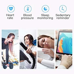 Bebinca Smartwatch Full-Touch Color Display, Fitness Tracker con Cardiofrequenzimetro&Pressione sanguigna Notifiche… - immagine 7