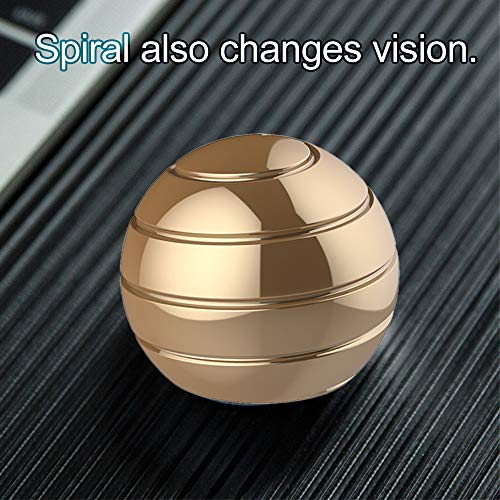 TRUEGOOD Kinetic Desk Toys,Full Body Optical Illusion Fidget Spinner Ball,Gifts for Men,Women,Kidsical Illusion Fidget Spinner Ball,Gifts for Men,Women,Kids, , Gift for Christmas (Gold)