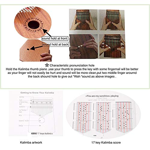 5 AXHJ+Kalimba+Instruction+Hammer+Portable
