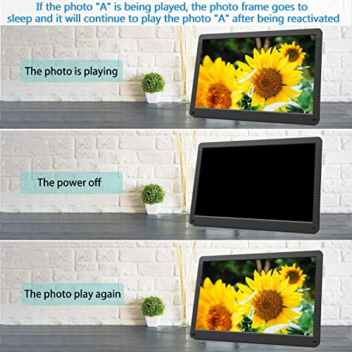 17 inch Digital Picture Frame, 1920x1080 IPS Screen Digital Photo Frame with 32G SD Card and Wall Mount, Motion Sensor, Auto Power On/Off, Music Support 1080P Video, SD Card and USB
