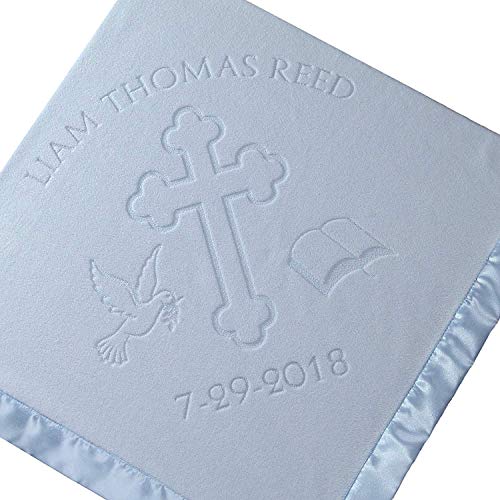 2 Baptism+Christening+Blanket+Personalized+Girls