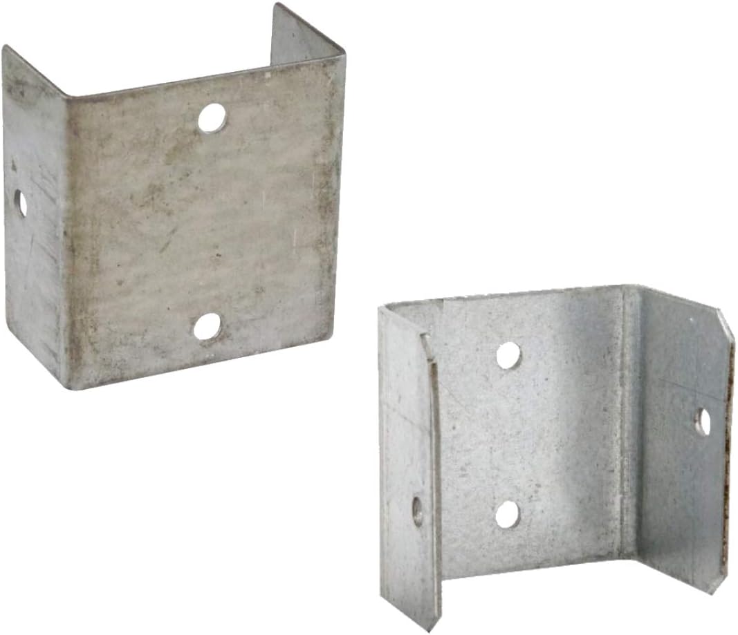 (10 Pack) 50mm Fence Panel Clips/Trellis U Clip Bracket BZP for Timber Posts and Anti Rattling by MultiScrew®
