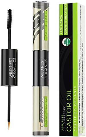Organic Castor Oil USDA Certified Hair Regrowth Tonic Energizing Scalp Serum + eBook - Boost New Growth For Eyelashes, Hair, Eyebrows. Hair Loss Prevention Therapy + Cold Pressed Hexane-free
