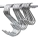 15 Pcs Round S Shaped Hooks S Hanging Hooks Hangers in Polished Stainless Steel Metal for Kitchen, Bedroom and Office