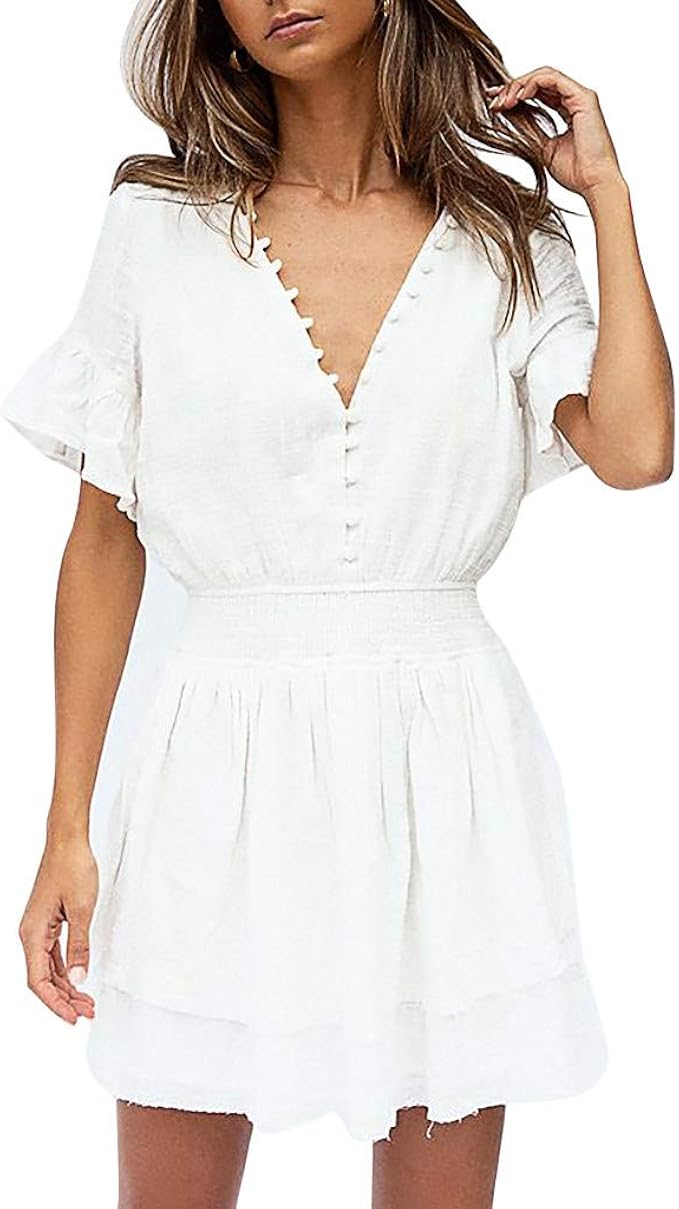 deep v neck cocktail dress