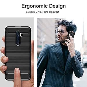 iVoler Cover per Oppo Reno2 Z/Reno 2Z / Oppo Reno2 F/Reno 2F con 3 Pezzi Pellicola Vetro Temperato, Fibra di Carbonio… - immagine 6