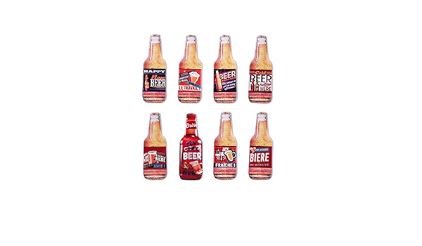 Art Deco Home - Iman Nevera x8 Botellas Cerveza 10 cm ...