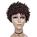WIGNEE Short Layered Human Hair Wig Pixie Cut with Bnags Black Brazilian Hair None Lace Women Wigs (1B Color)