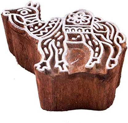 Hand Carved Camel Wooden Printing Block Stamp Indian Print Textile Fabric Border