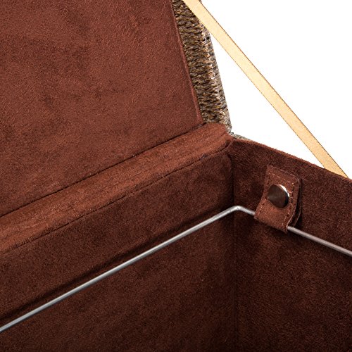 G.U.S. Decorative Office File and Portable Storage Box for Hanging Folders Letter Or Legal, Woven Rattan - Thumbnail 4