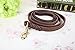 CHEDE - Best for Medium and Large Dogs - Heavy Duty Leather Dog Training Leash Dark Brown 6 Foot x 3/4 Inch Lead with Package Box