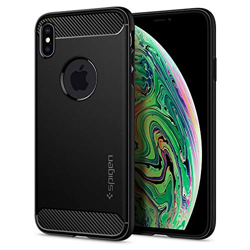Spigen Rugged Armor Back Cover Case Designed for iPhone Xs Max - Matte Black
