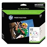 HP 02 | 6 Ink Cartridges with Photo Paper | Black, Cyan, Magenta, Yellow, Light Cyan, Light Magenta | Q7964AN