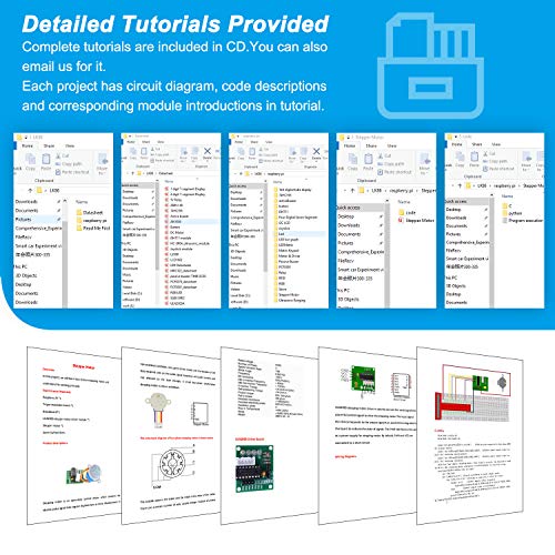 Longruner RFID Starter Kit for Raspberry Pi 4 B 3 B+ A+ 2 1 Zero W with RAB Holder, Breadboard, Detailed Tutorials, Python C Language, 215 Items, 21 Projects, Learning Electronics and Programming