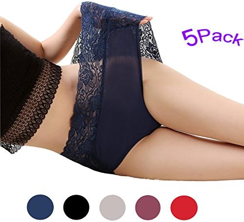 Womens Hipster Lace Underwear Sexy Lingerie Waist Brief Panties Pack of 5