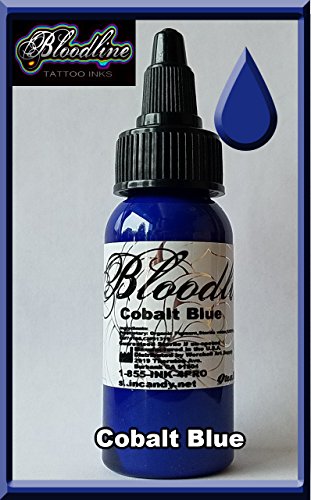 Bloodline/Skin candy tattoo inks 1oz with free after inked pillow pack. (Cobalt Blue)