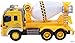 Memtes Friction Powered Cement Mixer Truck Toy with Lights and Sound for Kids