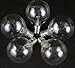 Novelty Lights 25 Pack G40 Outdoor Globe Replacement Bulbs, Clear, C7/E12 Candelabra Base, 5 Watt
