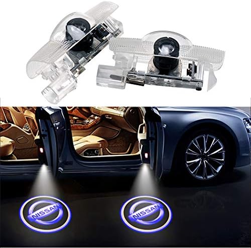 Car Door Courtesy LED Shadow Courtesy Logo Projector Ghost Welcome Light for Nissan Maxima GT-R Altima Titan King (For Nassion 2 Pack)
