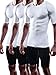 Neleus Men's Running Compression Shirts,5013,3 Pack,White,L,EU XL