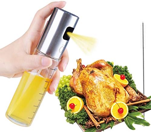 Olive Oil Sprayer 100ML Spray Bottle Portable Oil Dispenser Oil Mister for BBQ Salad Baking Roasting Grilling Frying Glass Bottle