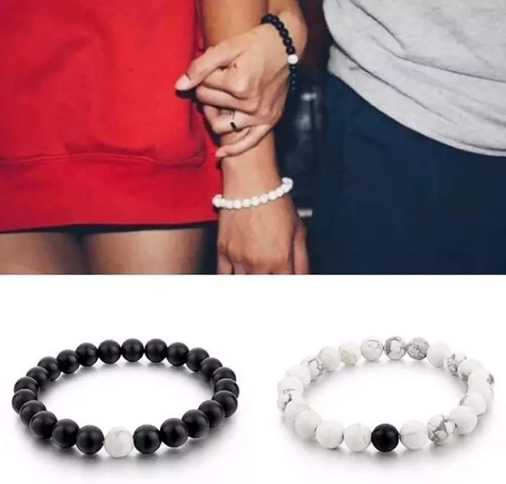 Bead Bracelets,LucBuy 2PCS Couple/Lover/Friendship/Relationship His and Hers Bracelet - Image 3