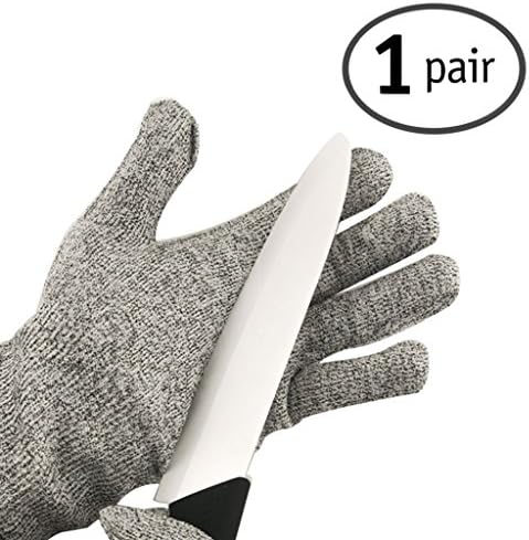 PIAO Cut Resistant Gloves - High Performance Level 5 Protection & Food Contact Safe Cutting Gloves,1 Pair (Large)