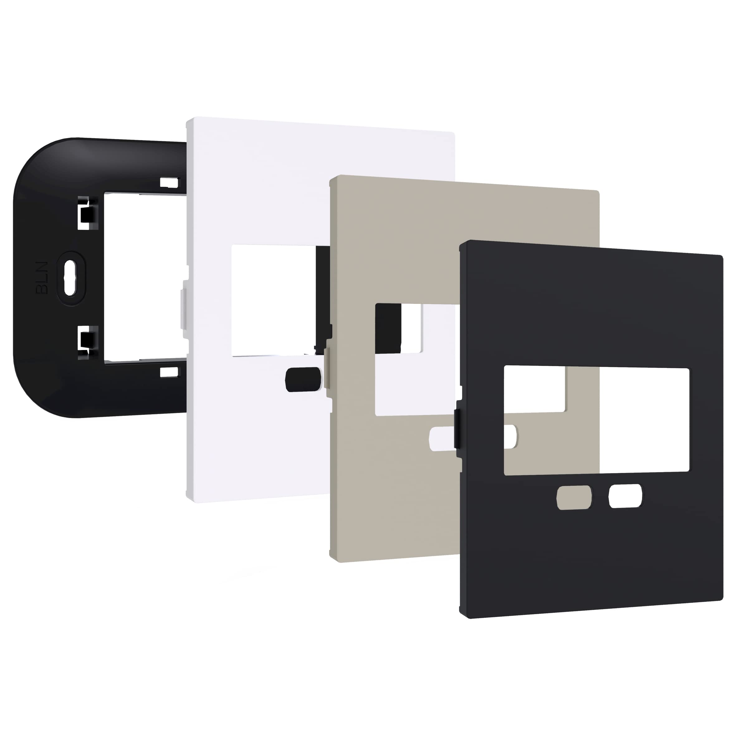 Vemer ClickON Living Now Bticino Kit Compatible with Keo LCD Thermostat, White, Black and Sand