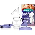 Lansinoh Breastmilk Collector Breastpump for Excess Breast Milk from Breastfeeding Mums BPA BPS Free 100% Silicone with Lid & Neck Strap, Transparent