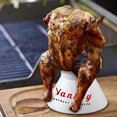 VANKEY Ceramic Chicken Roaster NonStick Beer Can Chicken Holder Turkey
