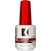 KUPA GelFinity Gel Top Coat Gloss Finish, No-Wipe High Gloss Shine Soak-Off Sealer for UV/LED Gel Polish, Chip-Resistant and Fade-Proof, 0.5 Fl Oz
