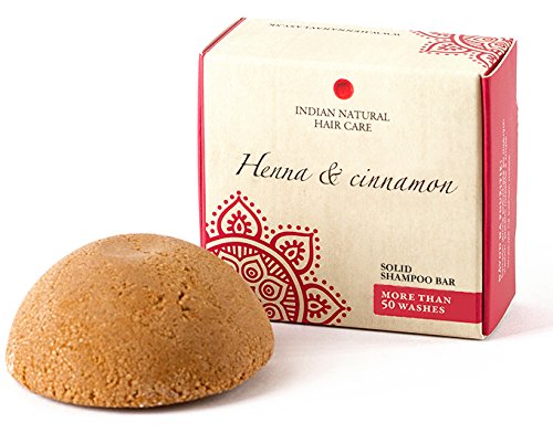 Solid shampoo bar - Henna & cinnamon - For normal-fine hair - Indian Natural Hair Care - 60g