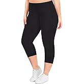 RITERA Plus Size Leggings for Women High Waist Capri Legging Oversized Stretchy Workout Pants XL-5XL
