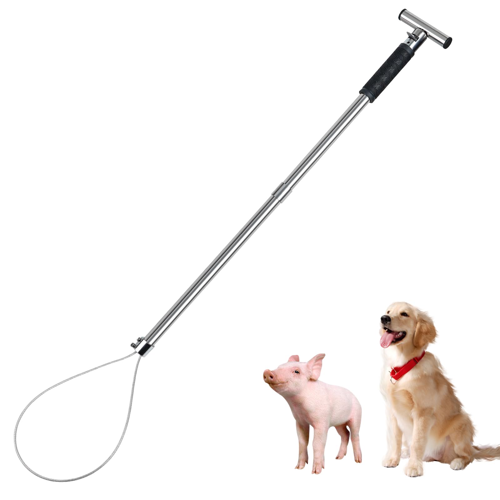 Hond Catcher Pole Varkenshouder Catcher Pole, RVS Dierenhouder Catcher Tool, In Lengte Verstelbaar, Rekbaar Handvat, voor Pig Dog Farm Equipment