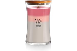 WoodWick Large Hourglass Candle Shoreline - Premium Soy Blend Wax Pluswick Innovation Wood Wick Made in USA