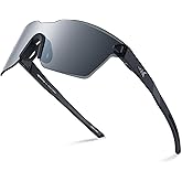 KastKing Tarkio Polarized Fishing Sunglasses, Large Single PC Lenses, Rimless Wrap Design, UV400 Protection Sports Sunglasses