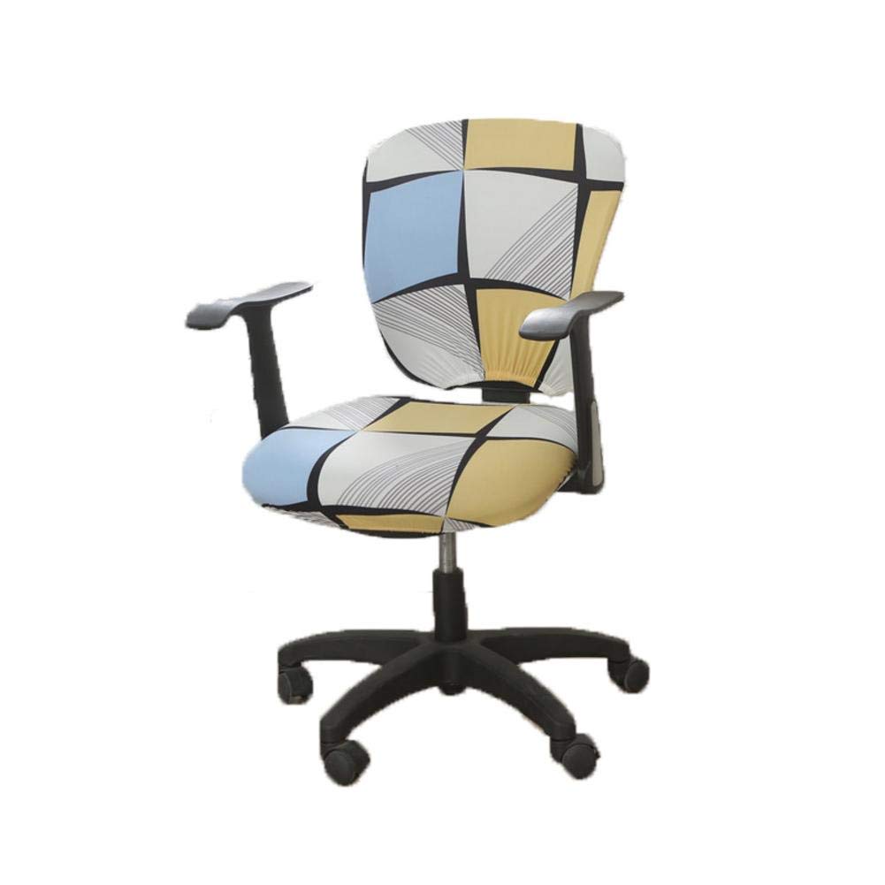 wonderfulwu Stretch Chair Covers Spandex Office Computer Chair Cover Removable Washable Rotate Swivel Chair Protective Covers