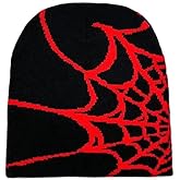 WAMSOLE Y2k Spider Beanie Hats MEA Culpa Knitted Hat Streetwear Headwear Winter Wool Acrylic Knit Skull Cap for Men Women