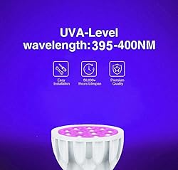 JSVSAL LED Black Light Bulbs,Dimmable,PAR20