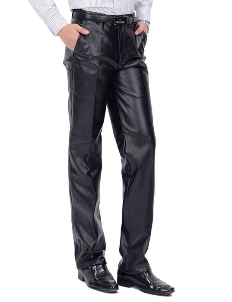 Men's Black Leather Pants