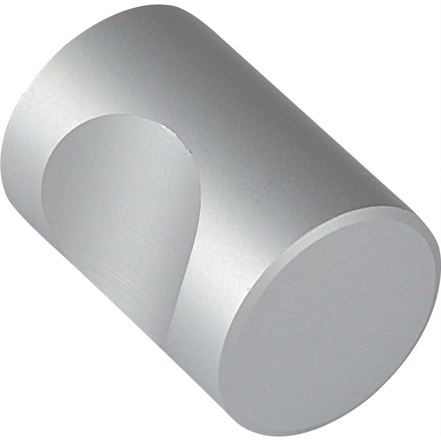 OBF Grimme Alasco 72 0522 47 Designer Drawer Knob, Diameter 15 mm, Furniture Knob, Cylindrical Depth 24 mm, Aluminium, Diameter 18 mm