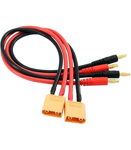 LINSYRC 1 paire XT90 mâle femelle et 2 connecteurs XT90 Series 1 femelle 2 mâles adaptateur avec câble en silicone 10 cm 10 AWG pour batterie RC LINSYRC 1 paire XT90 mâle femelle et 2 connecteurs XT90 Series 1 femelle 2 mâles adaptateur avec câble en silicone 10 cm 10 AWG pour batterie RC