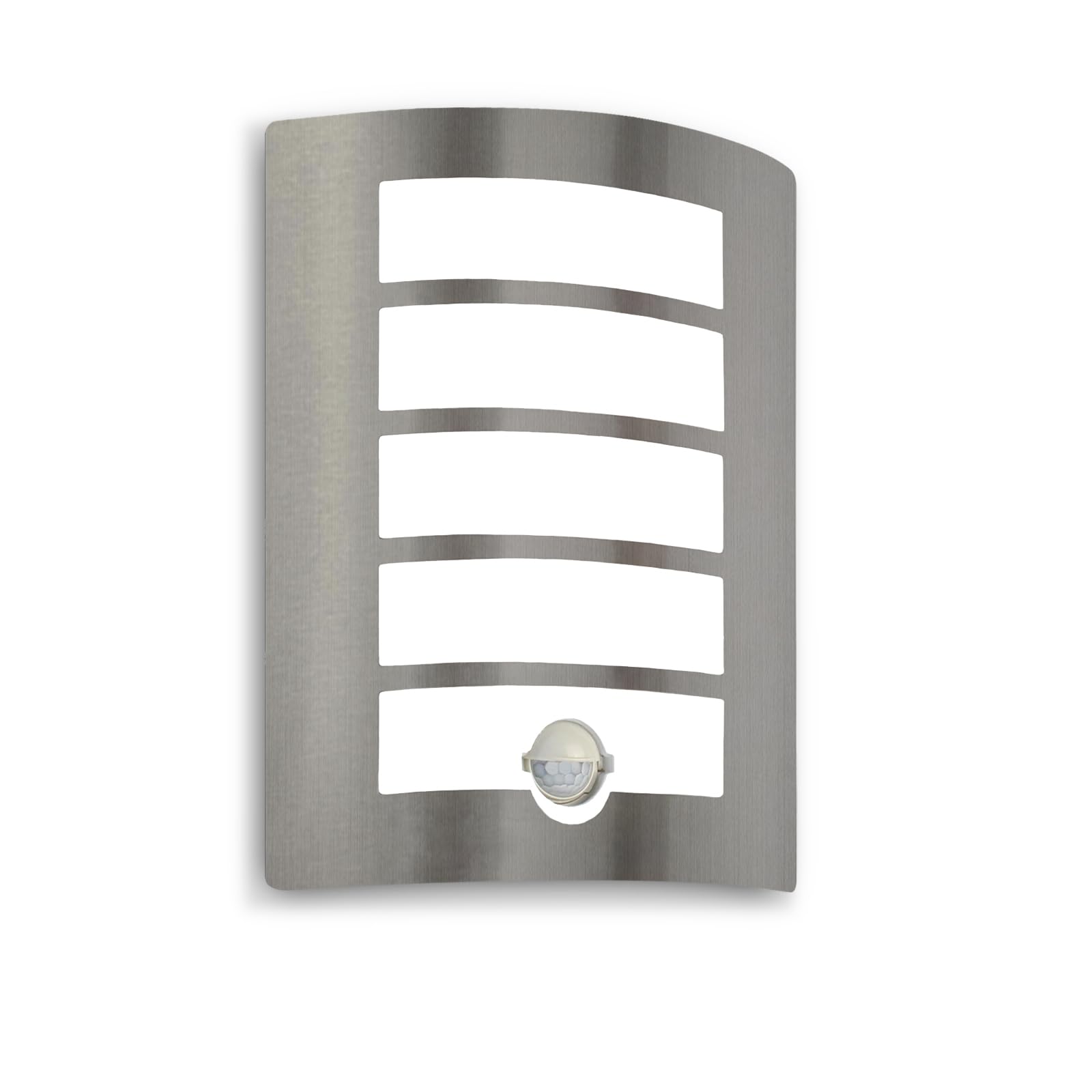 Wondlumi Outdoor Wall Lights Mains Powered PIR Motion Sensor Stainless Steel IP44 Waterproof Outside Light for Porch, Incl. 1x 12W LED E27 Bulbs Warm White — image 1