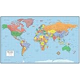 24x36 World Classic Wall Map Poster Paper Folded