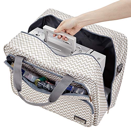 HOMEST Sewing Machine Carrying Case, Universal Tote Bag with Shoulder Strap Compatible with Most