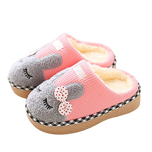MARITONY Kids Cute House Slippers Boys Girls Fuzzy Fluffy Home Slippers
