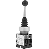 2NO Spring Return Joystick Switch 2 Position Momentary Control Switch Industrial-Grade for XD2PA22CR Panel Mounting 22mm Hole with Positive Click Feedback