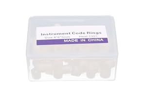 Velaurs Silicone Color Code Rings, Easy Clean 100pcs Dental Rings Strong Toughness for Distinguish Instruments(White)